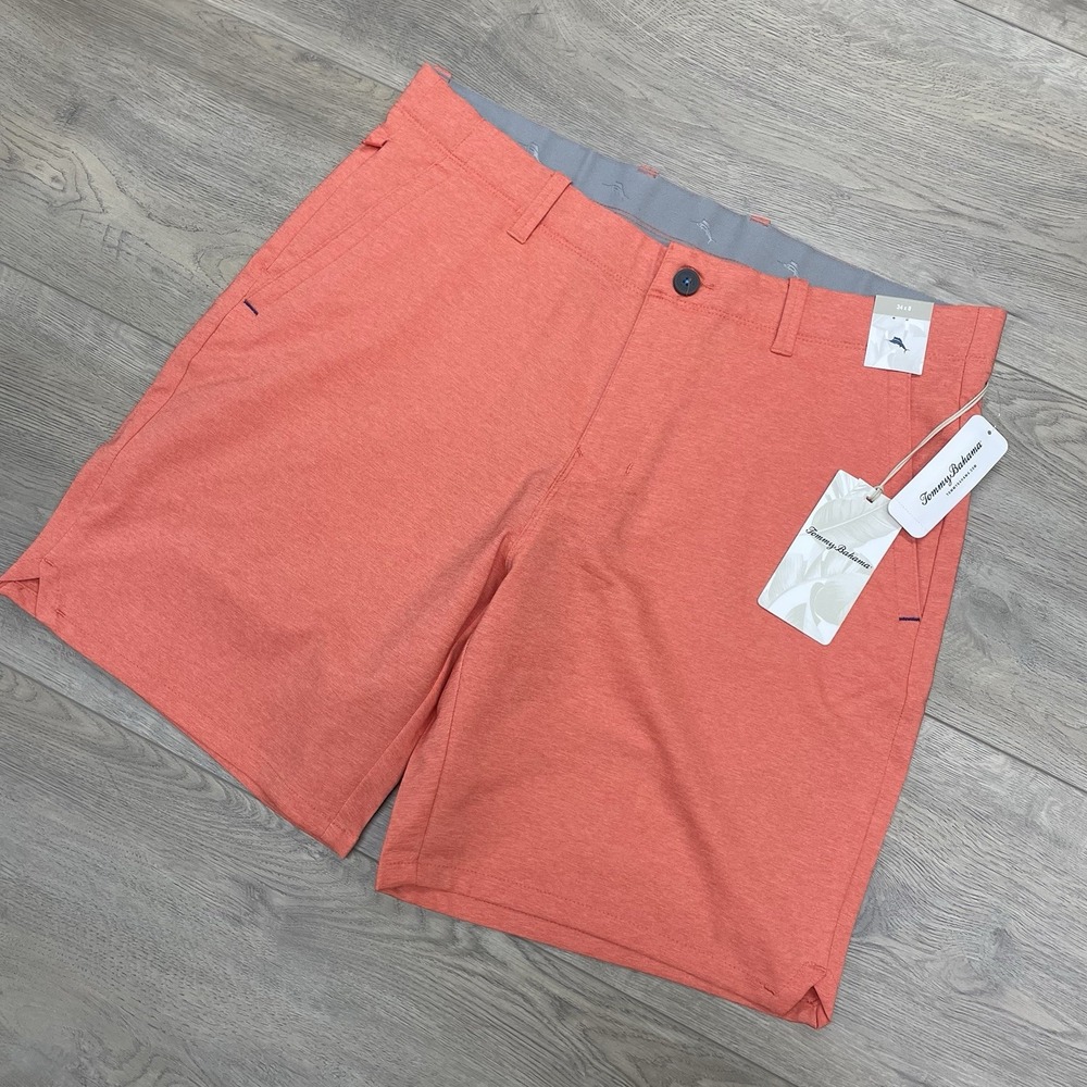 NWT Tommy Bahama On Par Shorts Golf Men Sz 34 Orange